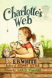 תמונת הכריכה של הספר הרשת של שרלוט ובה ילדה חזיר כבשה ואווז.
